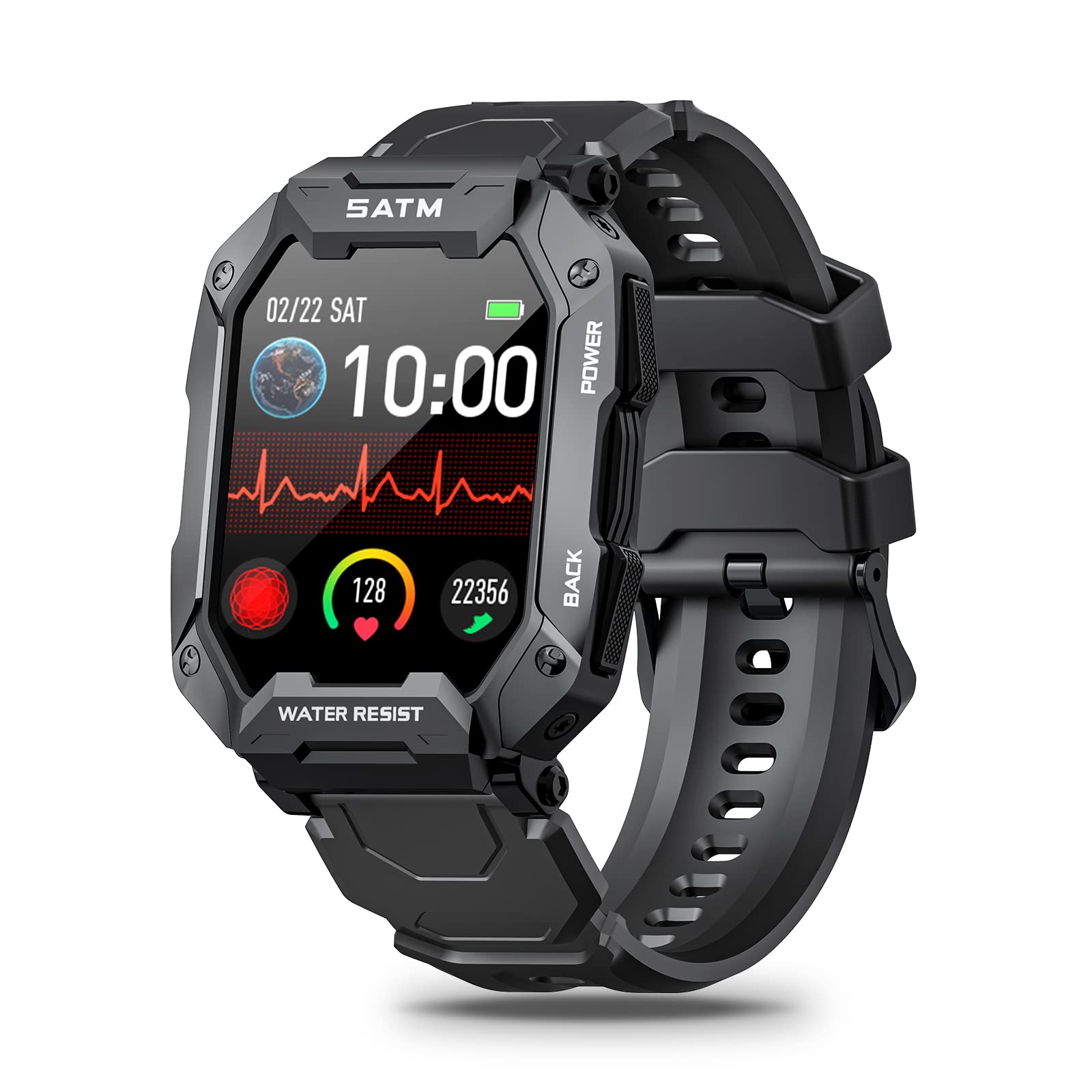 C20 Smart Watch Men Military 5atm Ip68 Waterproof Sprort Watch Blood Pressure Oxygen Monitor Smartwatch For Android Xiaomi