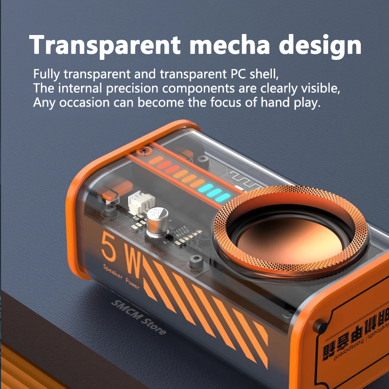 2023 The Latest Transparent Mecha Wireless Bluetooth Speaker