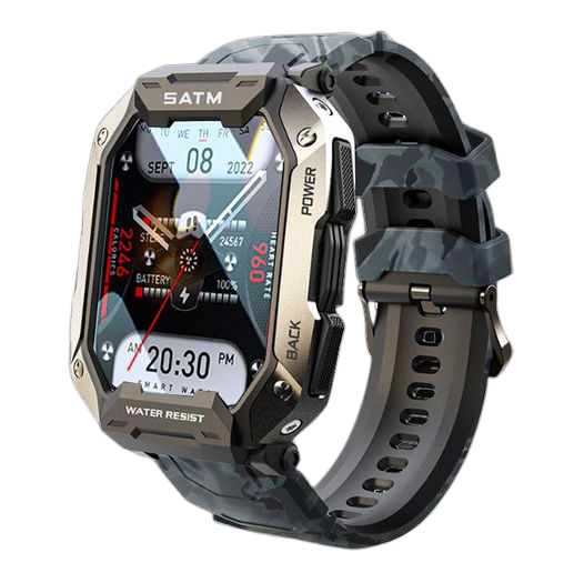 C20 Smart Watch Men Military 5atm Ip68 Waterproof Sprort Watch Blood Pressure Oxygen Monitor Smartwatch For Android Xiaomi