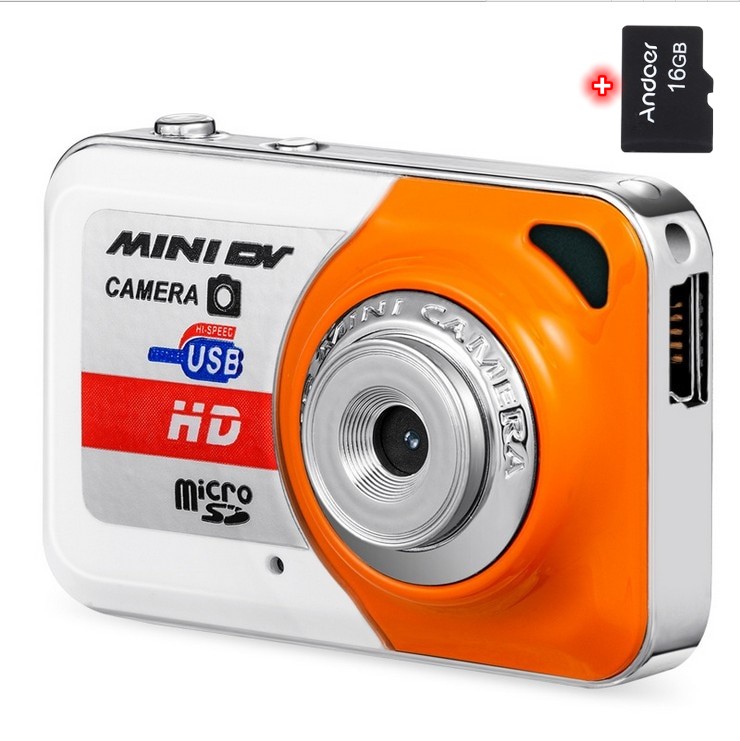2023 Mini Digital Camera Wireless Card Insertion Portable HD Digital Camera+16G Memory Card