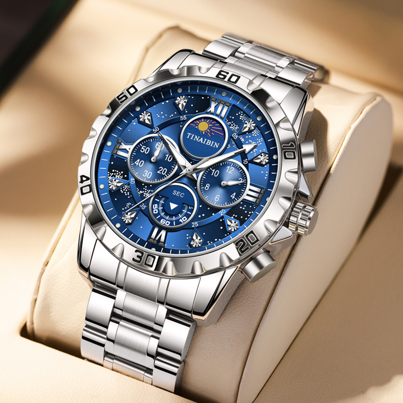 Luxury business luminous waterproof watch