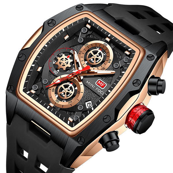 Multi Time Zone Large Dial Men's Sports Watch