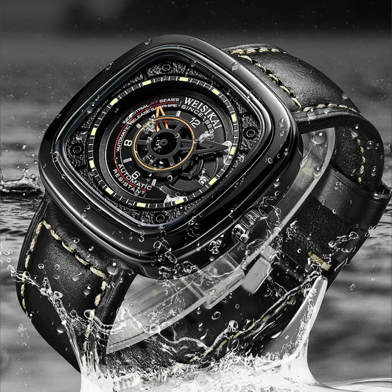 2023 NEW Carotif Men's Square Skeleton Mechanical Watch