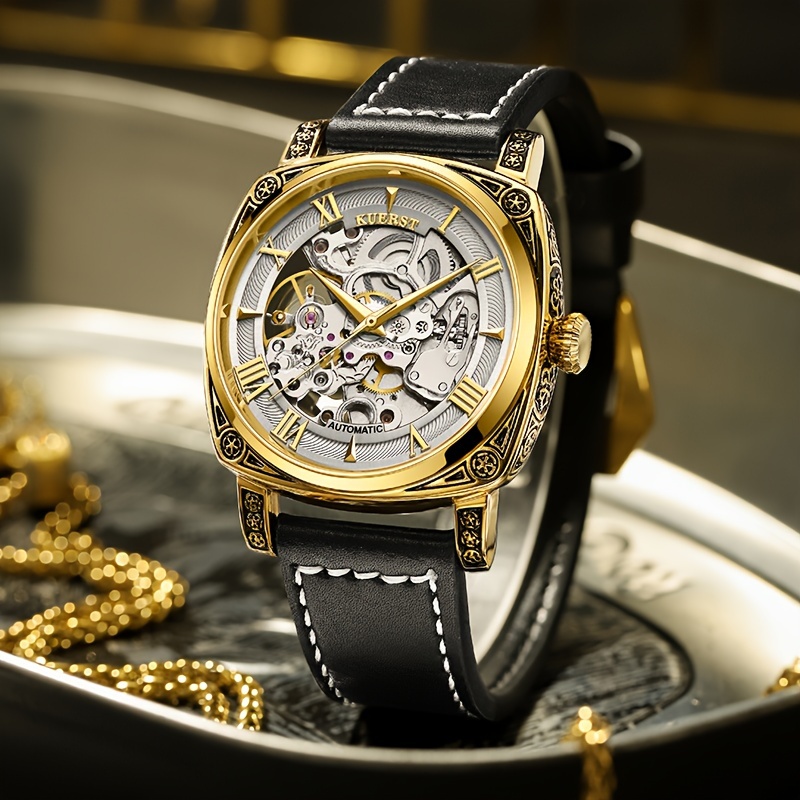 Multifunction engraved mechanical watch