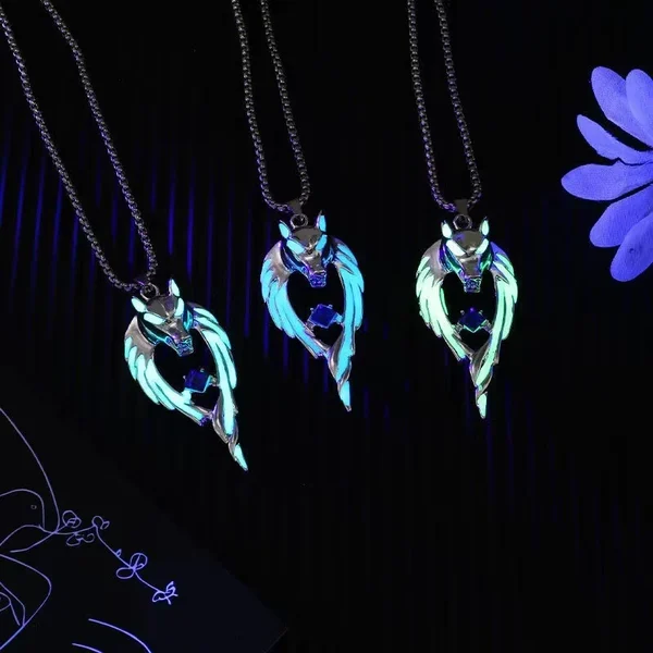 Glowing wolf necklace--&quot;SAVE A WOLF&quot;