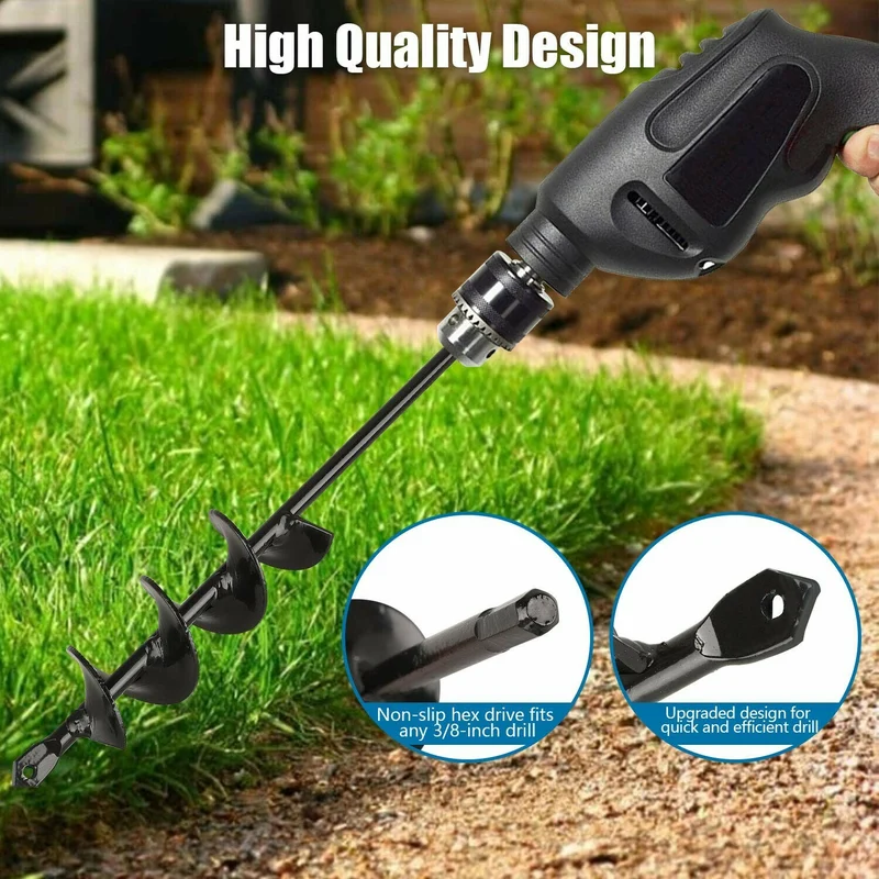 【Not include the handheld drill】Easy Gardening Auger Spiral Drill Bit⚡Hot Sale 23% Off⏳
