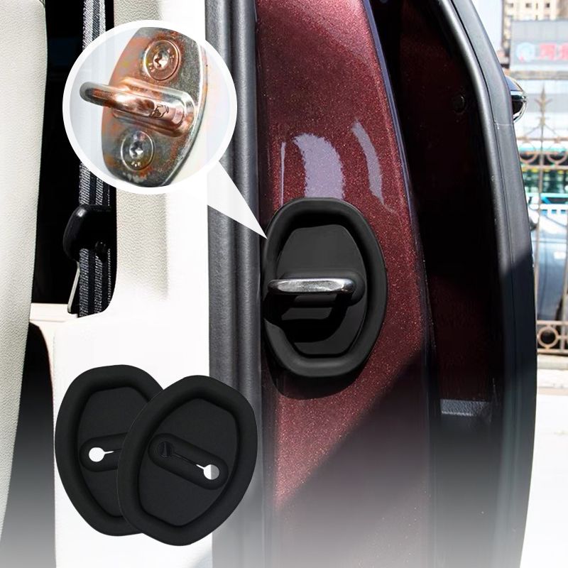 ⚡Hot Sale 4 PCS❤️Car Door Lock Silicone Cover - Sound Dampening Pad