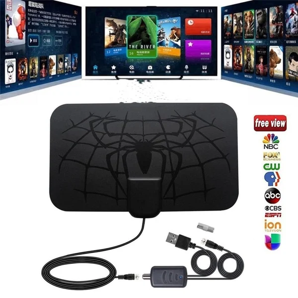 2024 new spider pattern HDTV cable antenna 4K (5G chip,  can be used worldwide)
