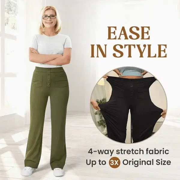 Multi Pocket High Elastic Pants