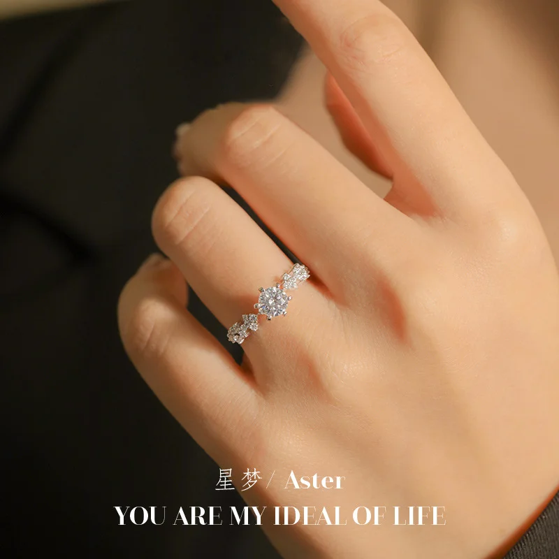 Moissanite from the Stars Ring-❤️Mother and Daughter✨