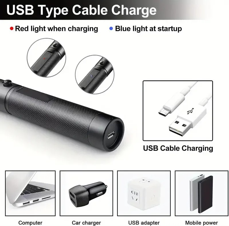 USB Rechargeable Laser Flashlight