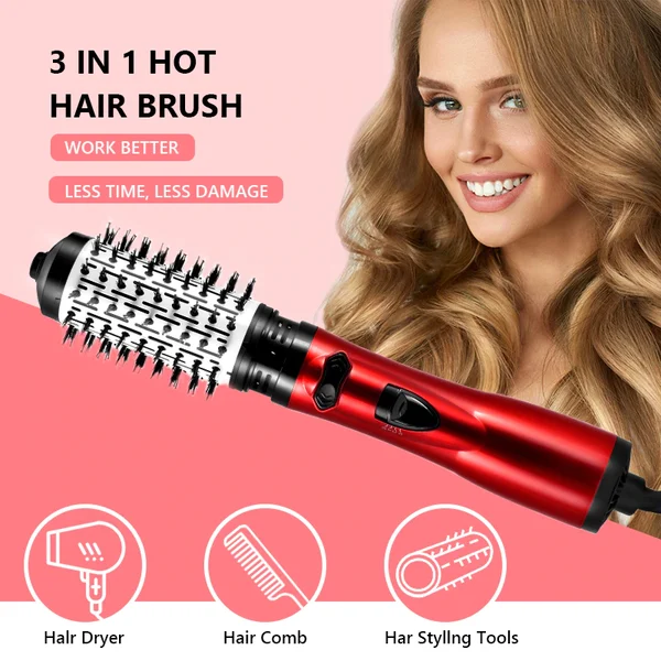 【Hot Sale 40% OFF】✨ 3-in-1 Hot Air Styler And Rotating Hair Dryer For Dry Hair, Curl Hair, Straighten Hair