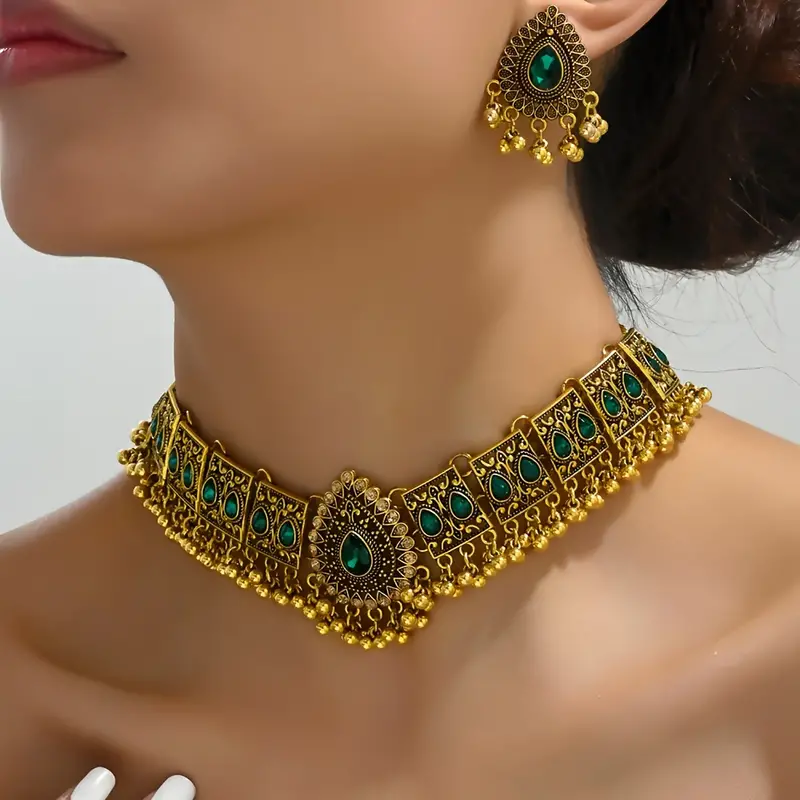 Bollywood Style - Vintage Gemstone Jewelry Set