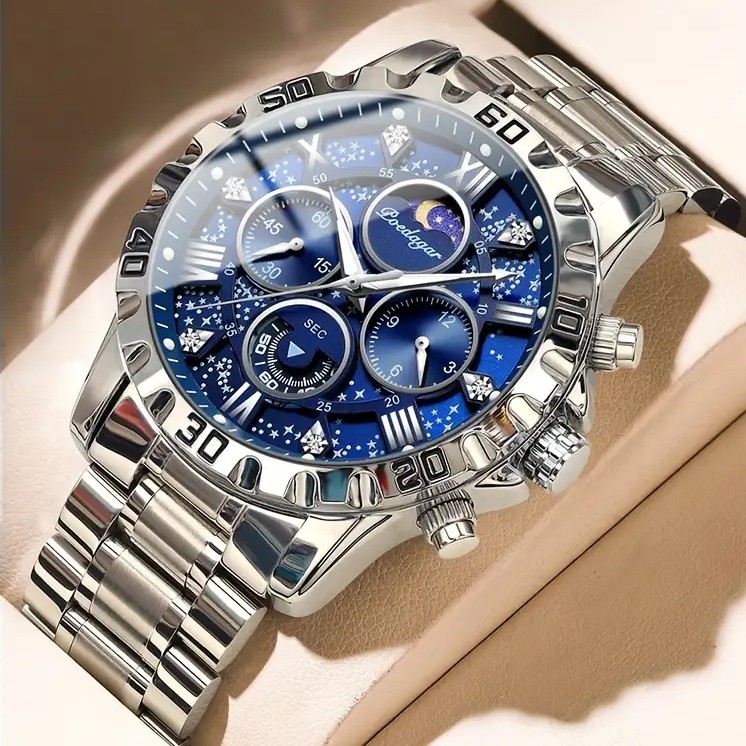 Luxury business luminous waterproof watch