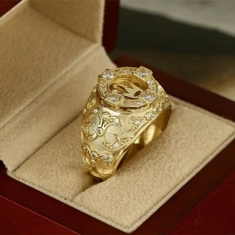 18K Gold Plated Geometric Ring Fashion Luxury Ring