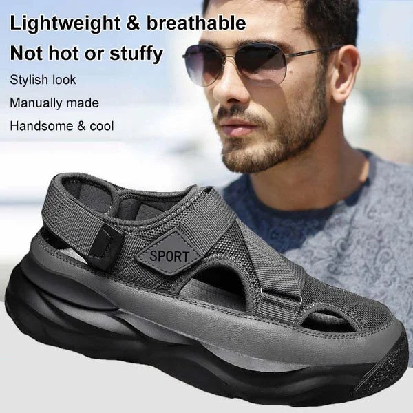 Hot sale 49% off-Fashionable Comfortable High Platform Men's Mesh Sandals