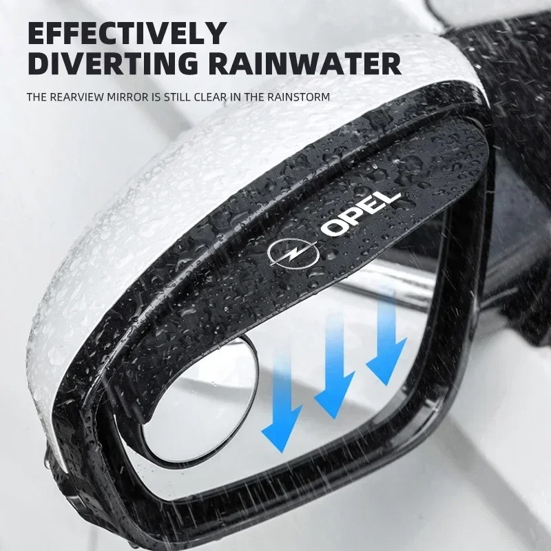 (2pcs) Carbon fiber pattern rain eyebrow rearview mirror integrated