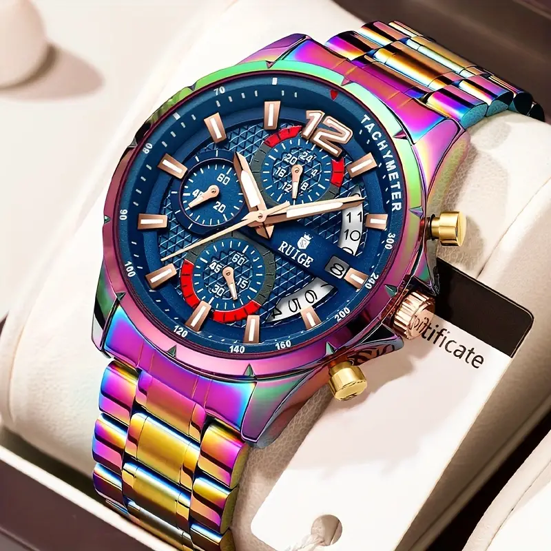 Fashion Men's Colorful Multifunctional Watch