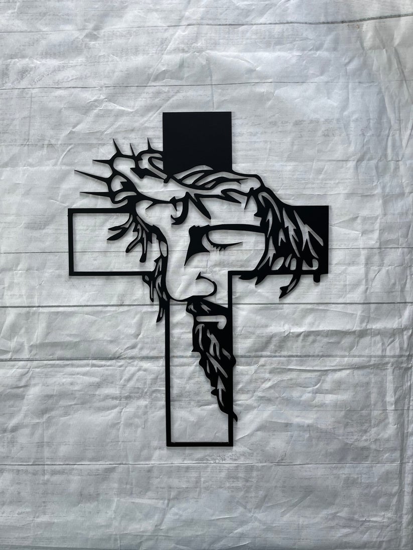 ⚡Hot Sales 49% OFF⭐12 inches Jesus Cross Metal Sign Christ Wall Art Decor