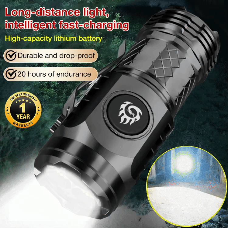German Three-Eyed Monster Mini Flash Super Power Flashlight→Fast Delivery