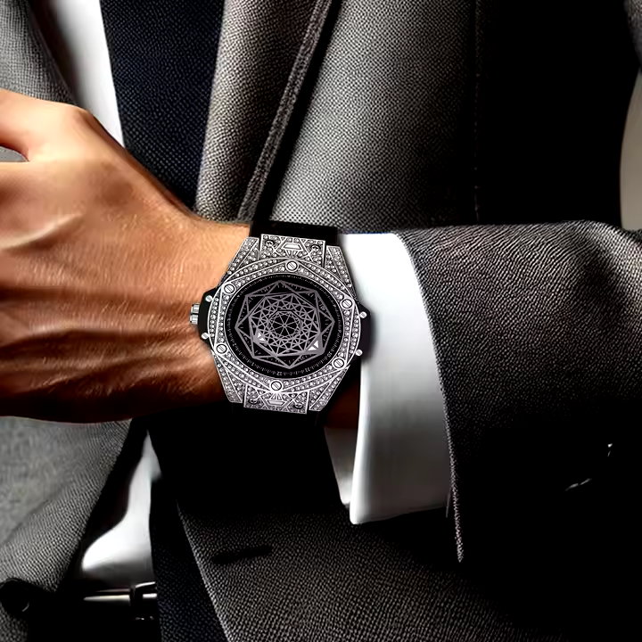 Hollow out fashionable and trendy men's watch