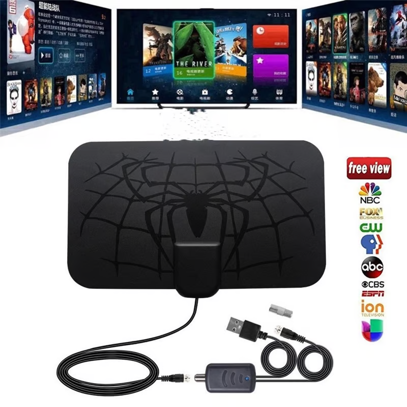2025 new spider pattern HDTV cable antenna 4K (5G chip,  can be used worldwide)