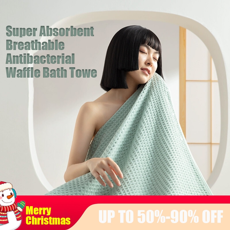 Super Absorbent Breathable Antibacterial Waffle Bath Towel