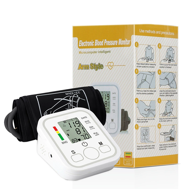 Fully Automatic Pulse Detection Electronic Upper Arm Blood Pressure Device Meter