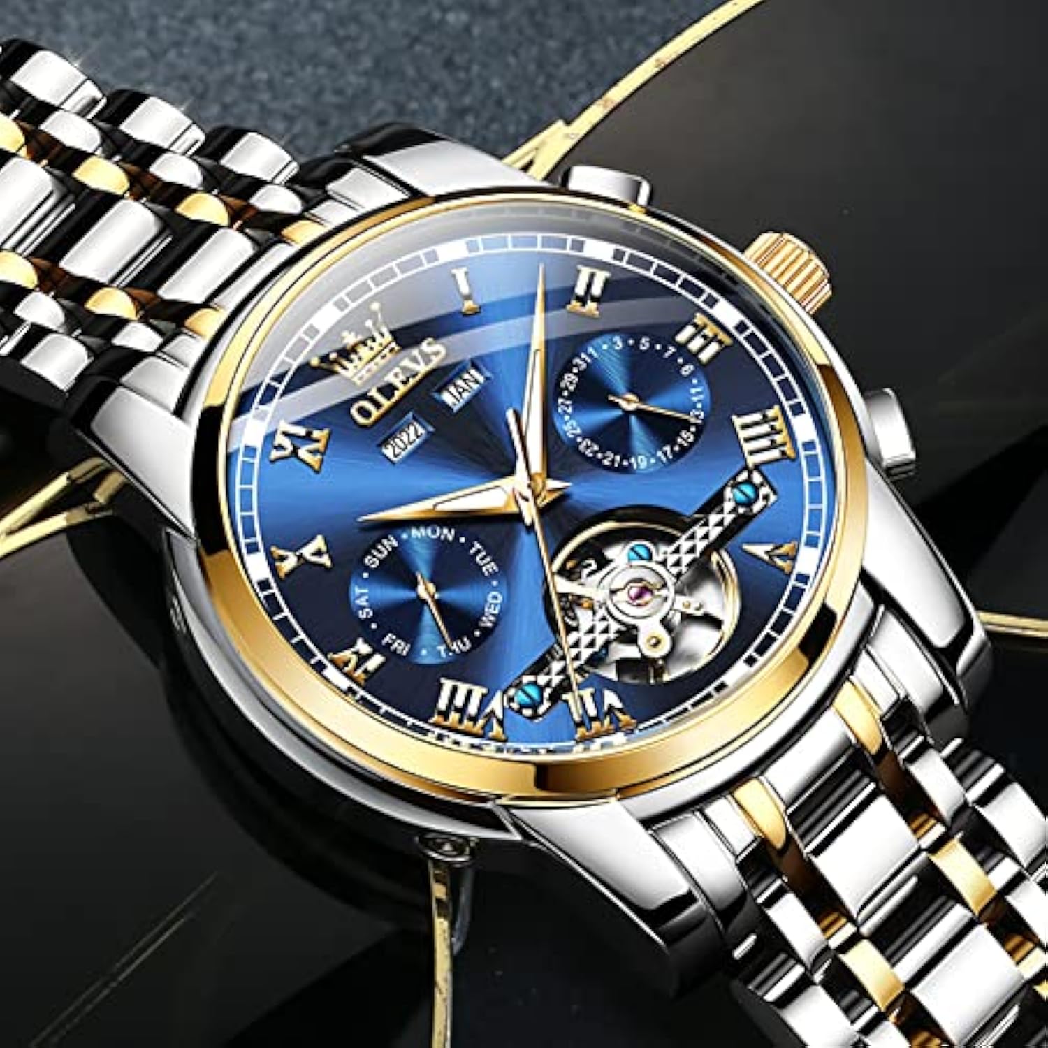 Men Day-Date Luxury OLEVS Big Face Wristwatches