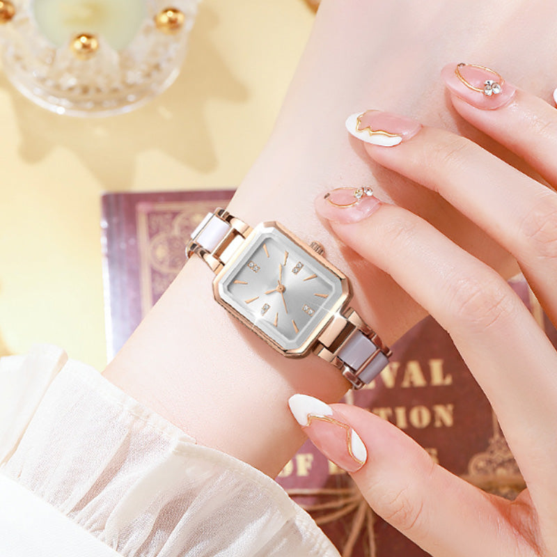 Fashion rectangular quartz watches for women