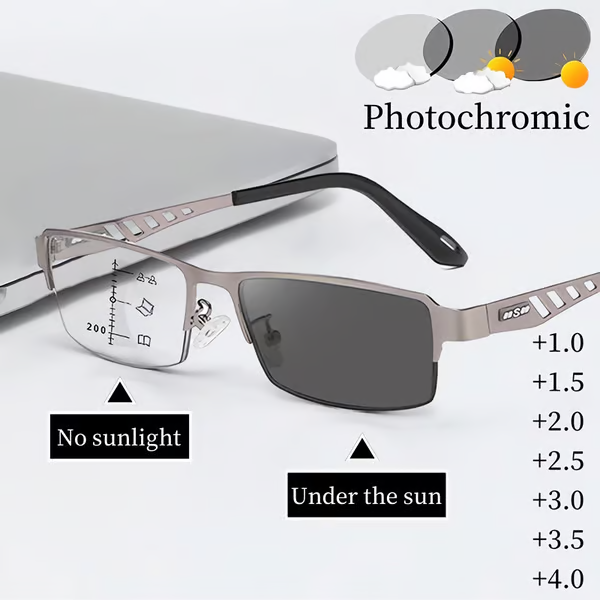 ULTRA-LIGHT MULTI-FOCAL PHOTOCHROMIC READING GLASSES