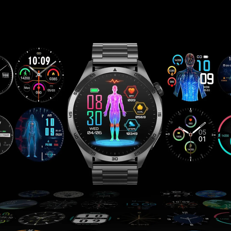 Painless Blood Glucose &amp; Oxygen Monitoring Smart Bluetooth Health Watch