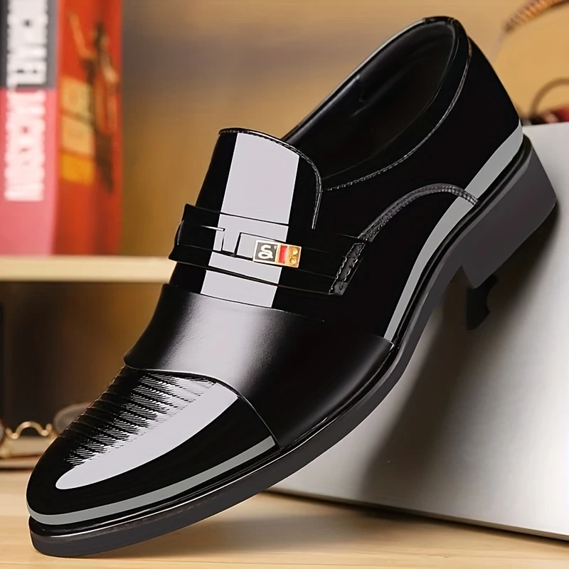 ⭐Hot Sale 40% OFF❤️Men's Pointed Toe Dress Shoes, Comfortable Non-Slip Dress Shoes