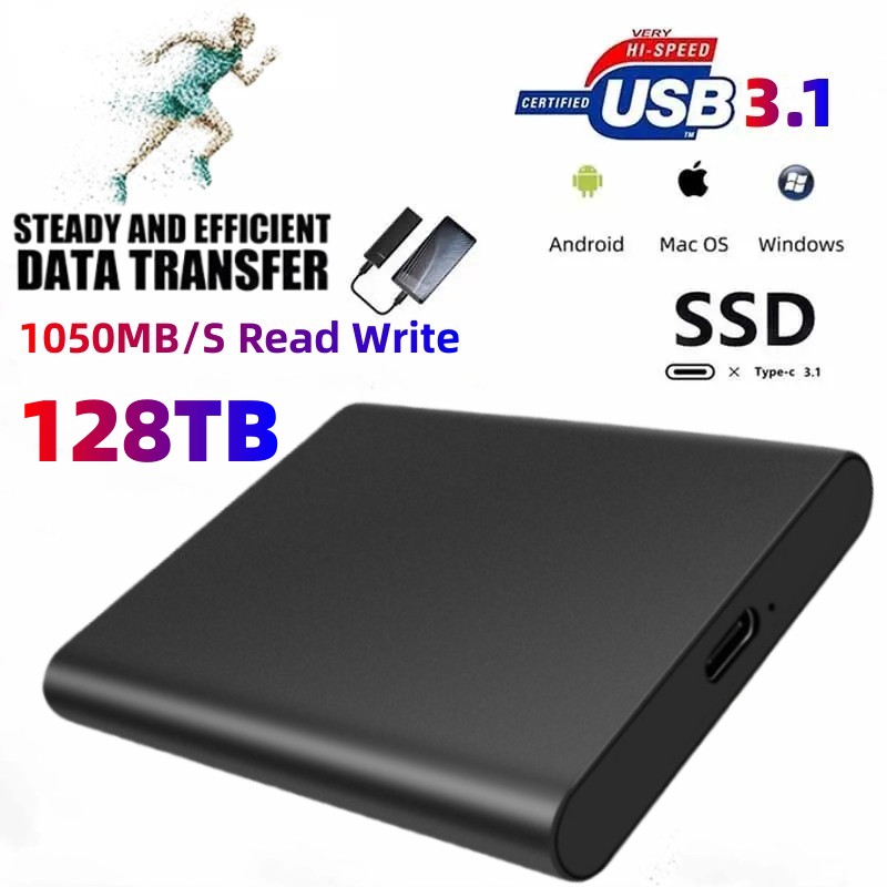 128TB Portable External SSD USB3.1 Gen2
