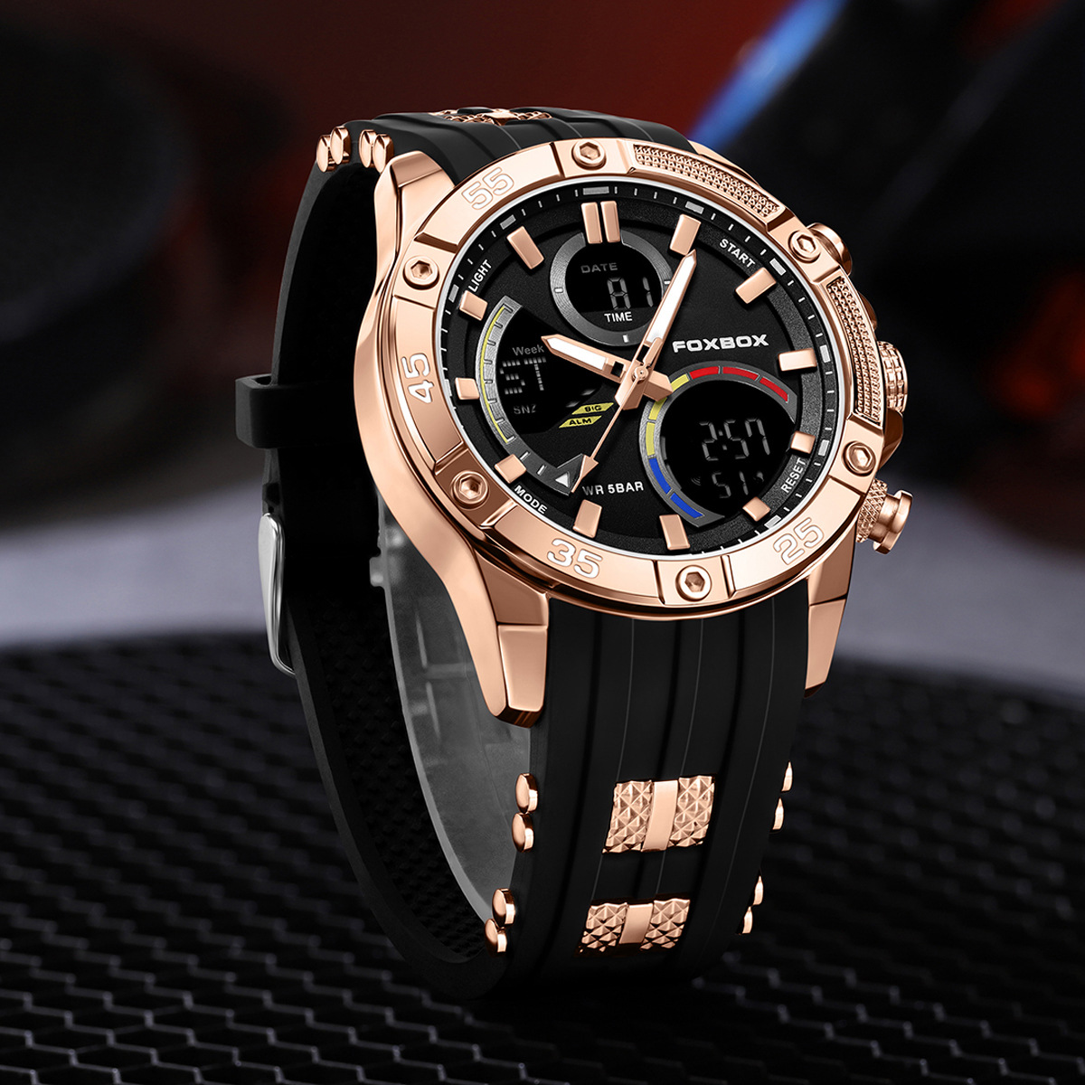 Men's Luxury Watch Waterproof LED Luminous Military Men's Watch Sports Silicone Quartz Watch