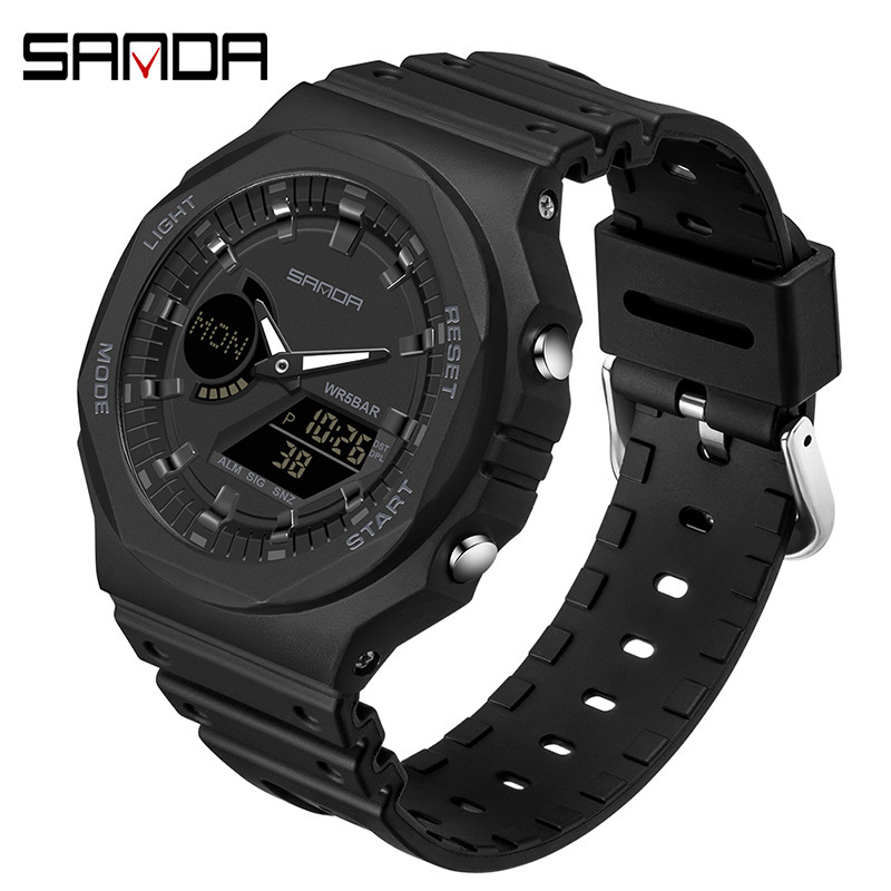 Men's Waterproof Quartz Watch Military Sports Watch LED Digital Watch Display Travel High-end