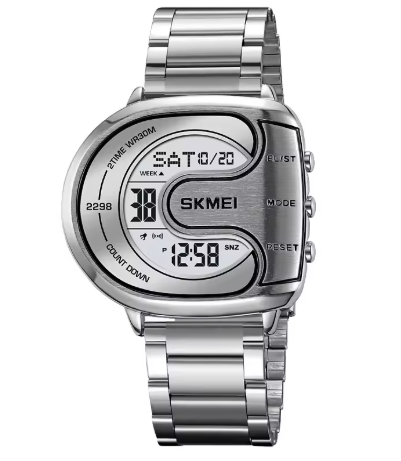 SKMEI 2298 Original Jam Tangan Digital Pria Stainless Steel Tahan Air