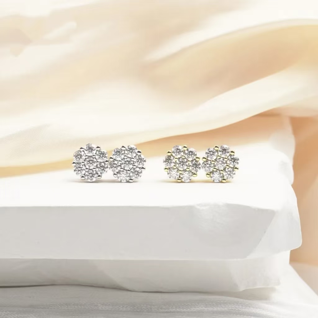 Hot sale!! Floral sparkling earrings