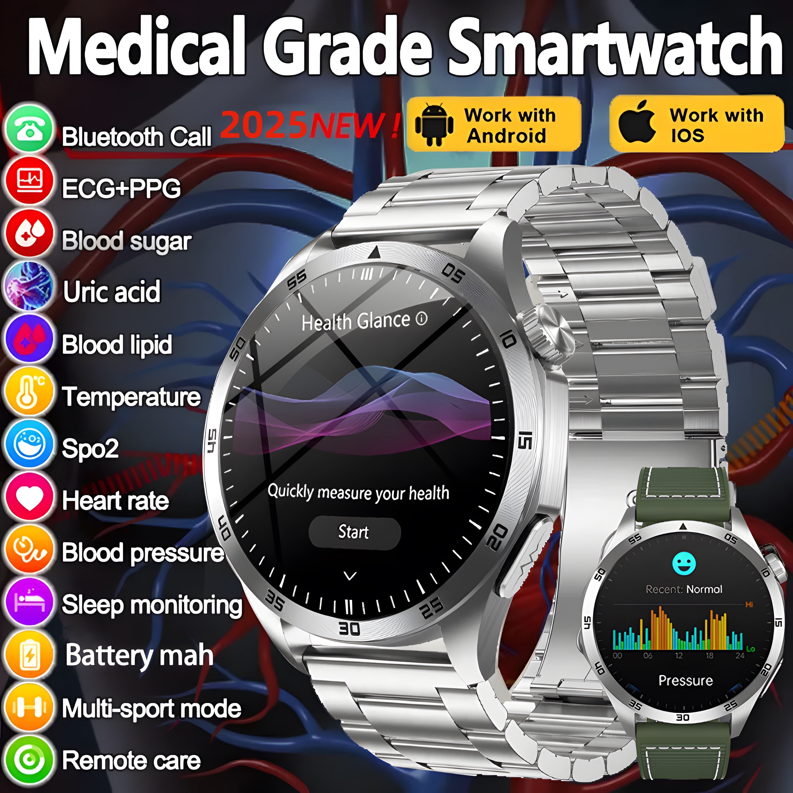 The latest health technology super smart sports watch in 2025