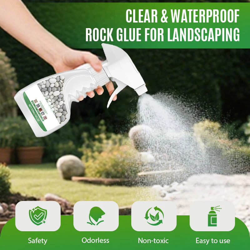Clear &amp; Waterproof Rock Glue for Landscaping