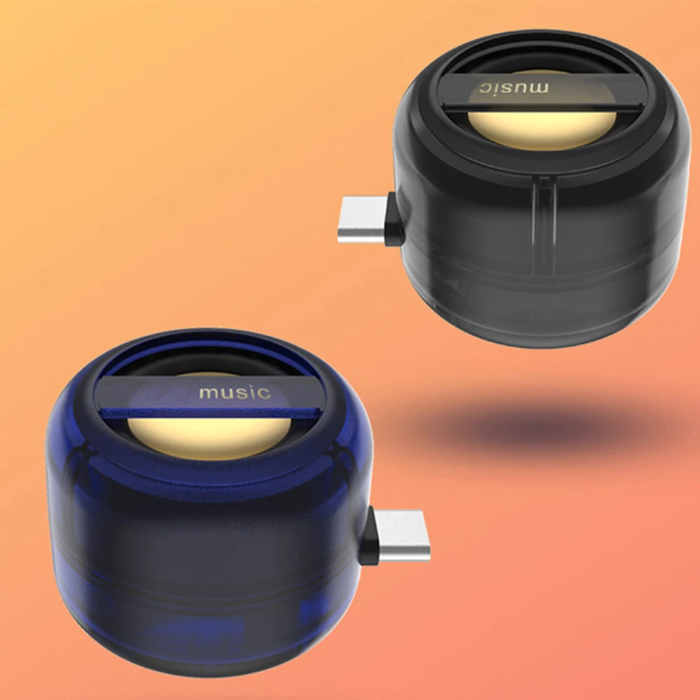 Mini Phone Speaker Portable Plug in Rechargeable w/ Clear Bass Speaker Universal for Cell Phone Compact