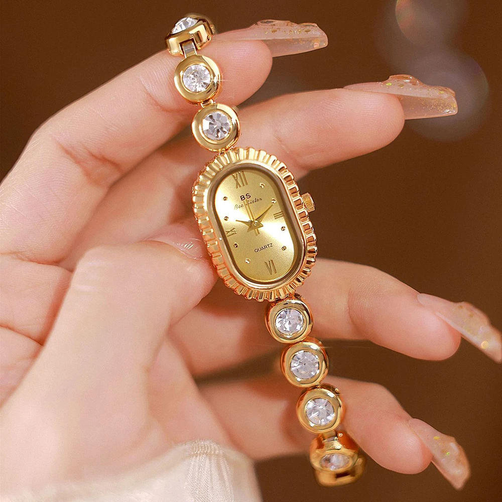 Women Watch Bracelet Vintage Jewelry Oval Waterproof Ladies Fashion Temperament Quartz Wristwatches