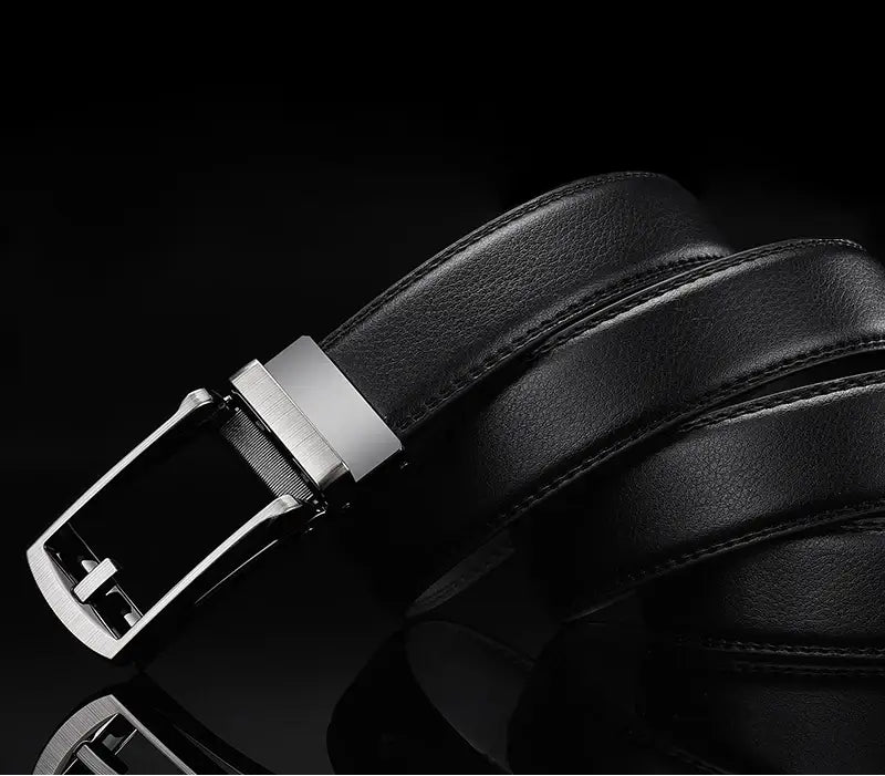 Men belt Leather Belt Metal Alloy Automatic Buckle Brand Luxury Design Waist Belts for Men Strap Male