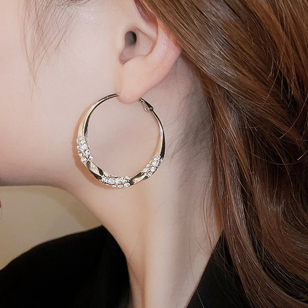 LAST DAY SALE 50% OFF-Circle Earrings with Zirconia