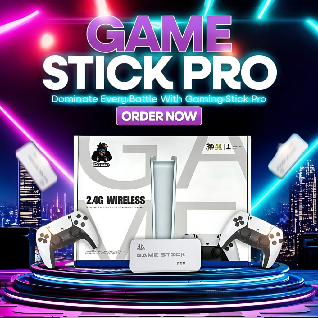 RETRO GAME STICK PRO™ CONSOLE (2 FREE CONTROLLERS INCLUDED)