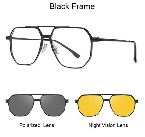 FOR MEN &amp; WOMEN "3-IN-1 MAGNETIC POLARIZED SUNGLASSES