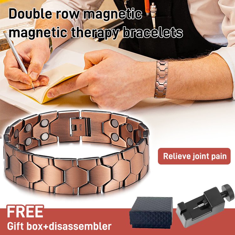 Detachable double row magnetic magnetic therapy bracelets for men and women