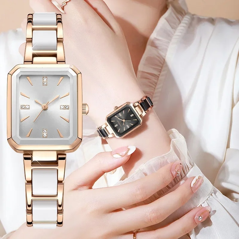 Fashion rectangular quartz watches for women