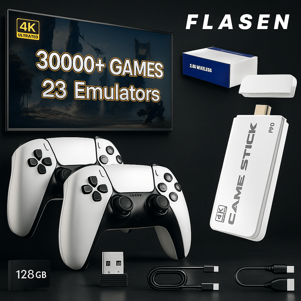 RETRO GAME STICK PRO™ CONSOLE (2 FREE CONTROLLERS INCLUDED)