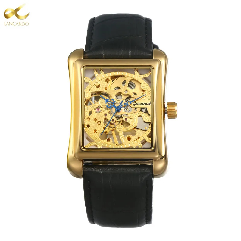 ✅Hot Sales 40% OFF⚡Gucamel Automatic Mechanical Watches Reloj Relogio Masculino Leather Strap Wristwatch Simple Watch